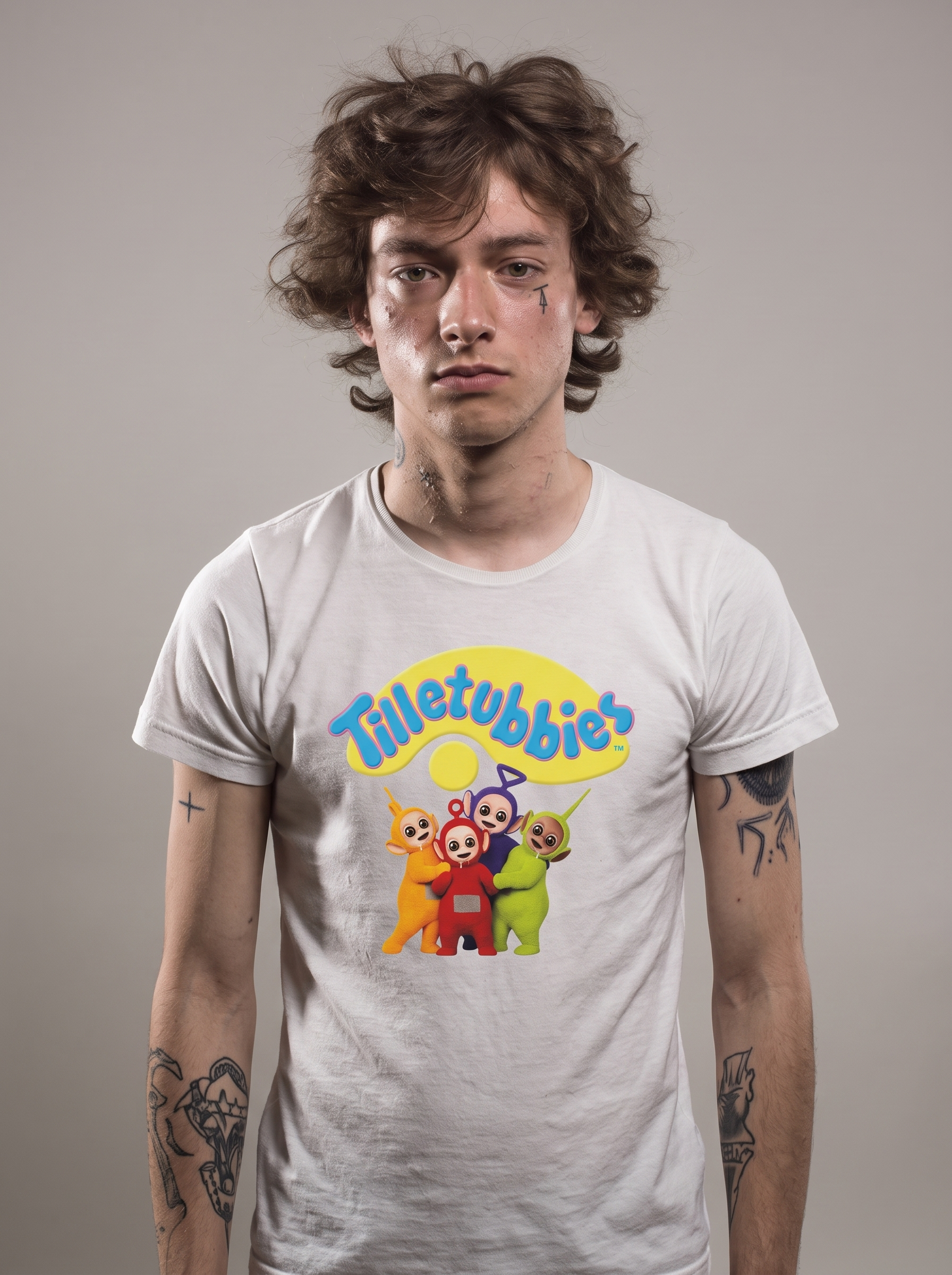 Model trägt Tilletubbies Shirt