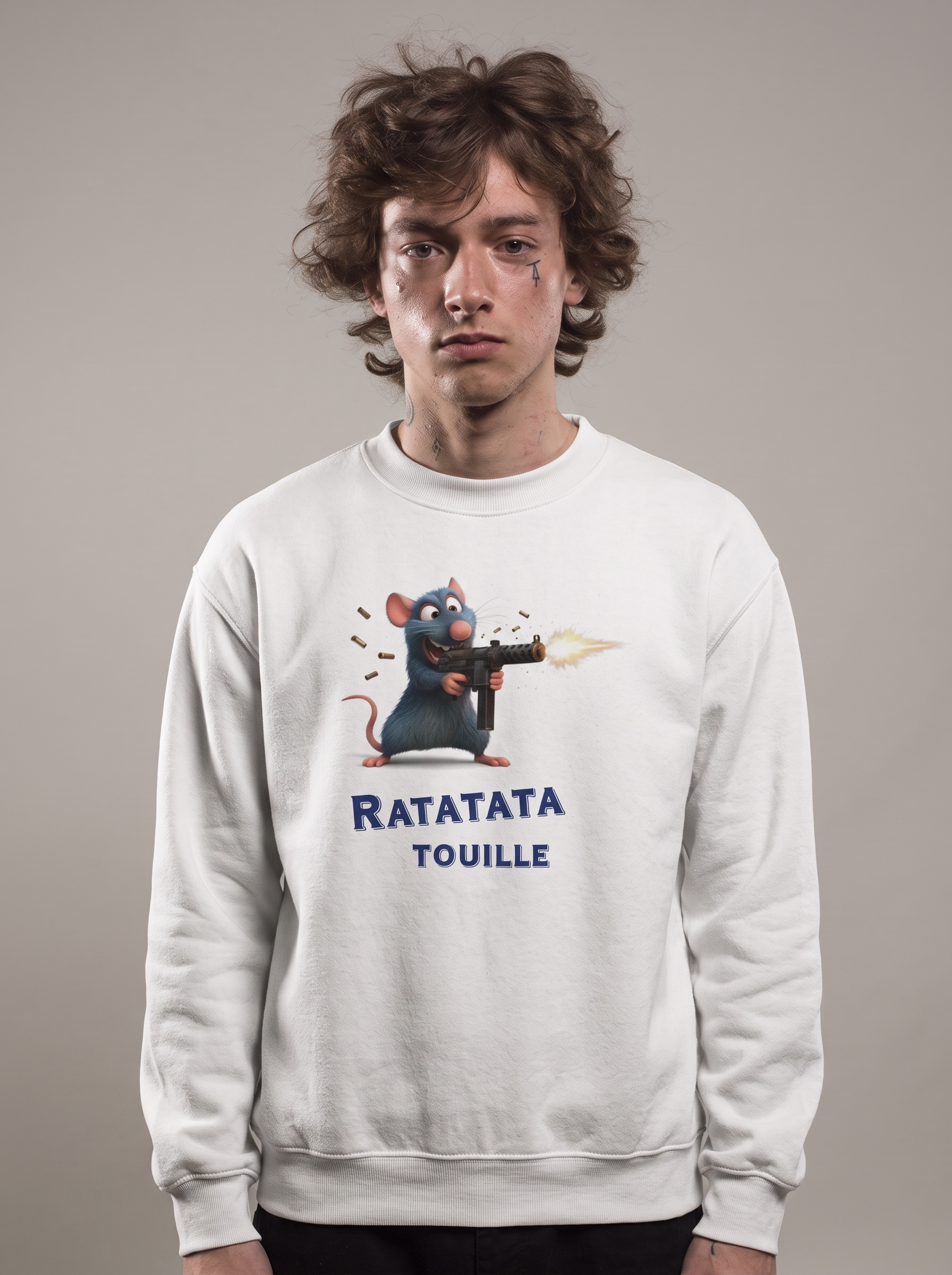 Model traegt Ratatata Crewneck
